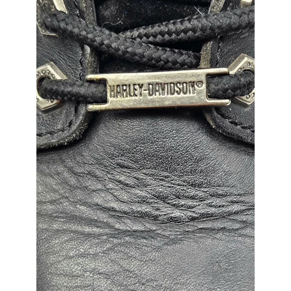 Harley-Davidson Women's Sz 7.5 Black Leather Faded Glory Biker Boots 81003 - Picture 9 of 16